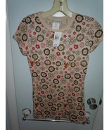 Freedom Beige Floral Top Junior Medium New With Tags - $10.90 CAD