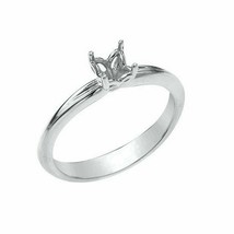 6.5 MM Rond Solitaire Diamant Semi Mont Fiançailles Bague 14K or Sur - $64.79