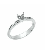 6.5 MM Rond Solitaire Diamant Semi Mont Fiançailles Bague 14K or Sur - €56,47 EUR