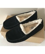 New UGG Scalloped Women Fashion Moccasin Slippers US Size 5 Black - €63,40 EUR