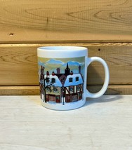 Christmas Holiday Snowy Village Vintage 8 oz Coffee Mug - £17.73 GBP