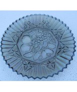 Indiana Glass Blue Carnival Harvest Grape Pattern Large Glass Display Plate - $96.00