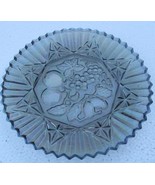 Indiana Glass Blue Carnival Harvest Grape Pattern Large Glass Display Plate - £75.51 GBP