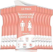 Disposable Urine Bag, 12/24 PCS Pee Bags for Travel for Women/Men - £14.05 GBP