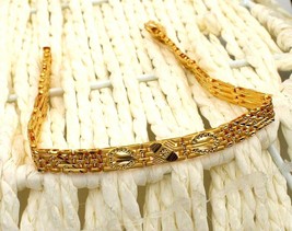 Awesome 22kt yellow gold customized links bracelet hallmarked jewelry In... - $3,346.19+