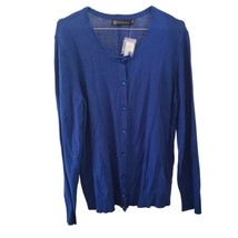New York &amp; Company Blue Button Down Cardigan - New - £13.59 GBP