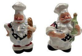 Santa Claus Salt and Pepper Shakers Hand Painted 5” - £19.70 GBP