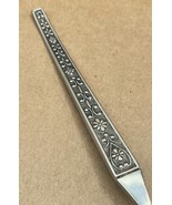 Riviera Cordova  Pierced Serving Spoon Japan Black Raised Scroll Flower ... - $12.53