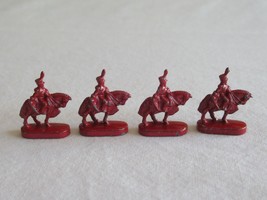 4x Risk 40th Anniversary Edition Board Game Metal Cavalry Soldier Horse Red Army - $10.44