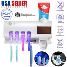 Toothbrush Holder Uv Light Sterilizer Cleaner And Automatic Toothpaste Dispenser - £17.45 GBP