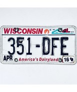 2016 United States Wisconsin Dairyland Passenger License Plate 351-DFE - $17.63 CAD