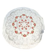 Floral Lace Victorian Vintage Round Floral Lace Tablecloth 68&quot;  Cottage ... - $56.09