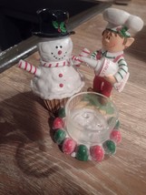 Yankee Candle Elf-Snowman Tea Light Candle Holder 2012 Retired - £22.37 GBP