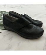Alegria Womens Traq Qin Comfort Flats Size 37 Black Bob Weave Leather Strap - $52.79 CAD