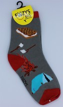 Foozys Kids Socks Crew Camping Size 6- 8.5 Smores Campfire Tent - $6.79