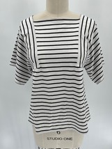 NWT Niko And… Kimono Sleeve T-Shirt Sz 3 White Black Striped Japanese - £16.98 GBP