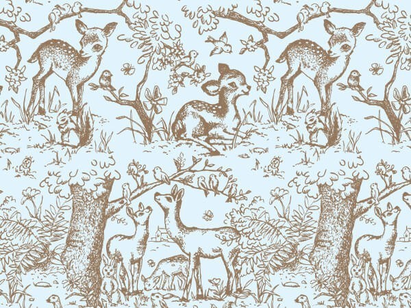 Blue Woodland Baby Forest Animals Tissue Paper 20x30&quot; Set of 12 Sheets - $7.43