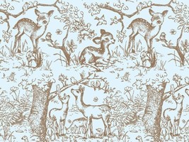 Blue Woodland Baby Forest Animals Tissue Paper 20x30&quot; Set of 12 Sheets - $7.43