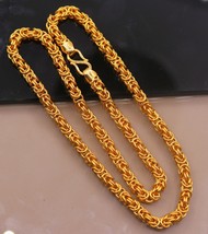 Handmade Certified Genuine 22K Gold Byzantine Chain Necklace 20 Inches CH181 - £4,653.21 GBP