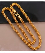 HANDMADE CERTIFIED GENUINE 22K GOLD BYZANTINE CHAIN NECKLACE 20 INCHES C... - £4,579.12 GBP