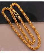 HANDMADE CERTIFIED GENUINE 22K GOLD BYZANTINE CHAIN NECKLACE 20 INCHES C... - €4.952,10 EUR
