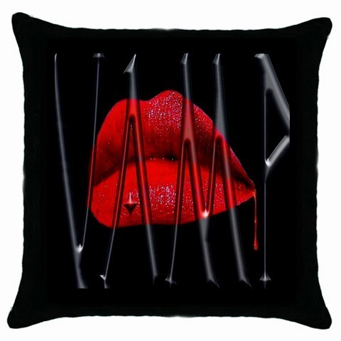 vampire Lips New Black Cushion Cover Throw Pillow Case-HOT - $15.00