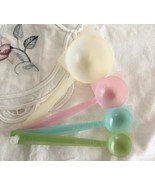 Vintage 4 Tupperware Pastel Colored Measuring Spoons 1 Tbs 1 Tsp 1/2 1/4... - €8,45 EUR