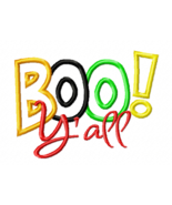 Boo Y&#39;all Machine Embroidery Applique Design - £3.27 GBP