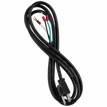 6 Ft. Ac Power Cord To Spade Lugs Black 18/3 - £22.04 GBP