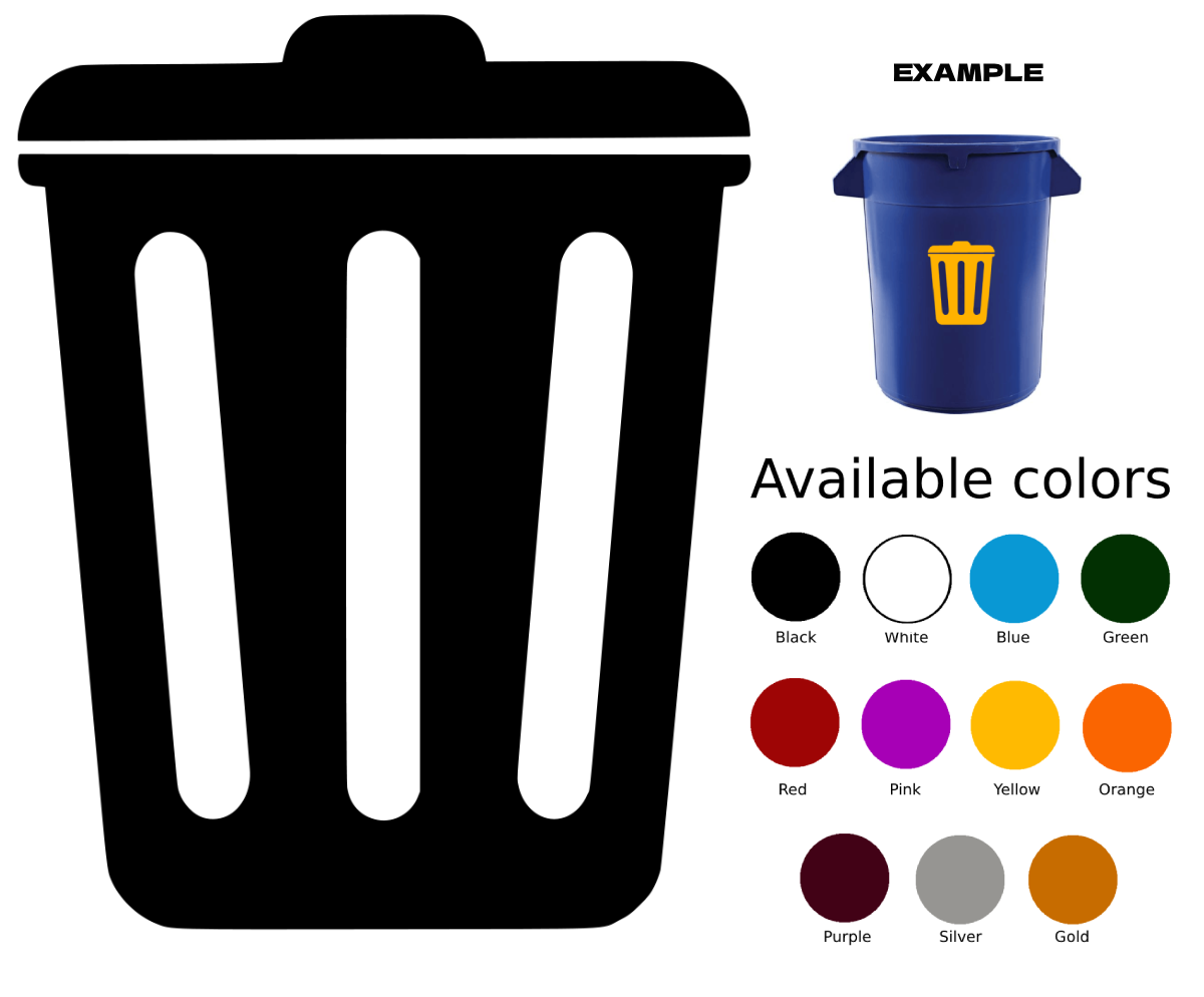 Trash Label Vinyl Decal Die Cut Waterproof Sticker Garbage Recycle Waste... - $2.96+