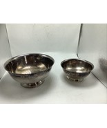 Vintage Pair GORHAM Silver Centerpiece Bowls YC781 YC779 Round Footed Se... - £18.37 GBP