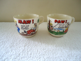 Vintage Mammoth Cave Ky &quot; MAW &amp; PAW &quot; Souvenir Coffee Cups &quot; GREAT COLLE... - £19.14 GBP