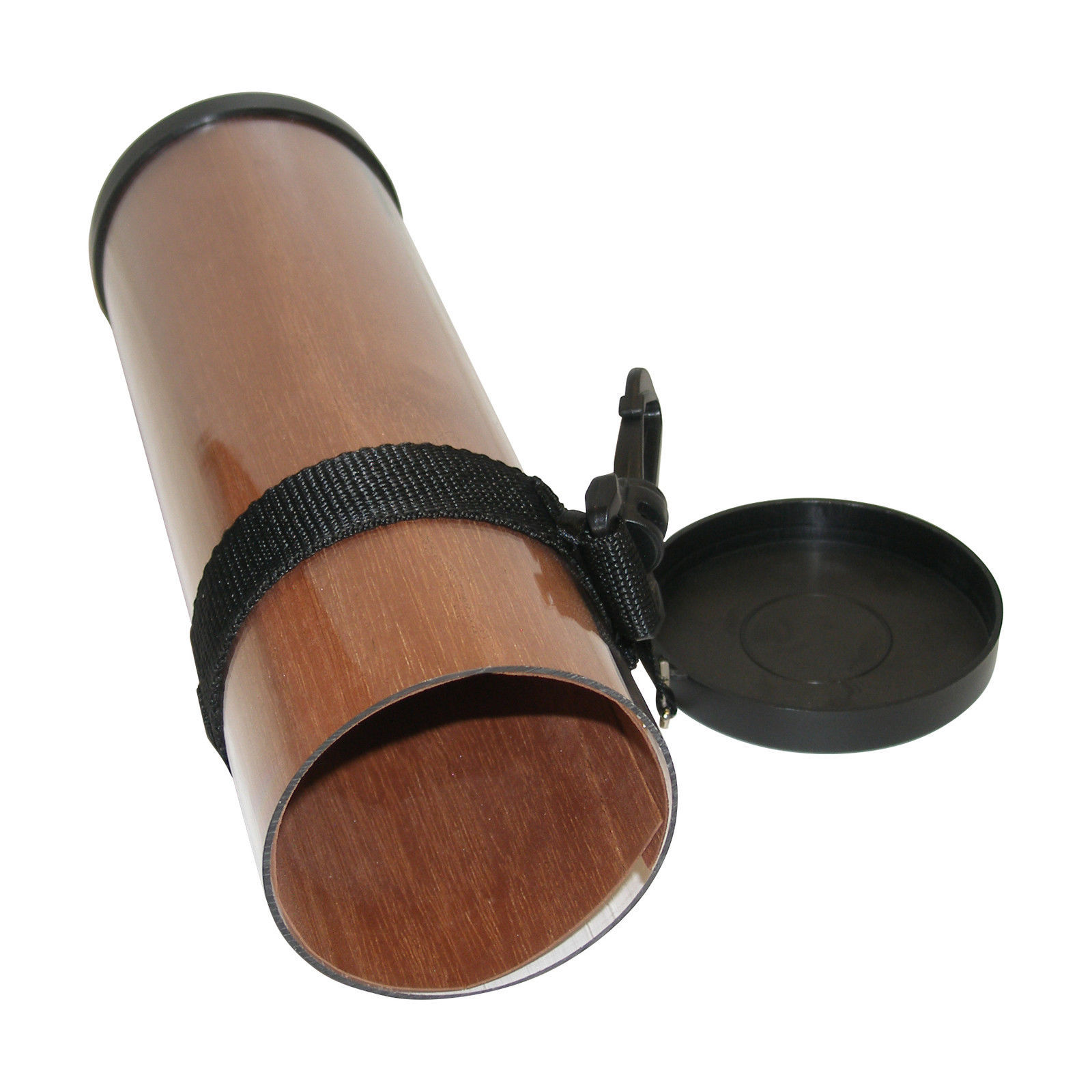 Telescopic Crushproof Cigar Travel Case Single Cigar Tube + Built-In Hygrometer