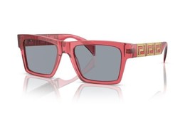 Versace VE4445 5409/1 Sunglasses Transparent Red Frame Grey 54mm Lens - $133.99