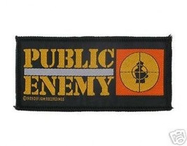 Public Enemy Oblong Logo 1989 Rare Woven Sew On Patch - No Longer Made - £6.67 GBP