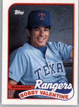 1989 Topps 314 Bobby Valentine Team Card Texas Rangers - £0.77 GBP