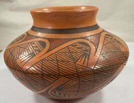 Hopi Polychrome Pueblo Pottery Vase Signed by Elva Nampeyo Migration Pat... - $1,888.98