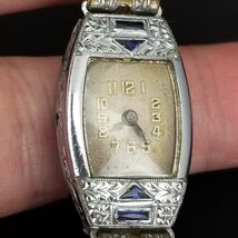 vintage womens watch Art Deco Monarch Watch Co. manual hand wind Nickel ... - $32.99