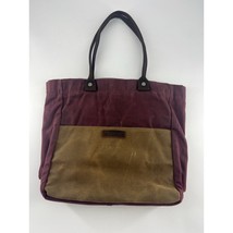 Peace Chaos Purse Handbag Purple Brown Shoulder Bag Tote Casual Canvas S... - $420.25 MXN