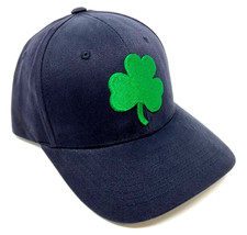 NOTRE DAME UNIVERSITY FIGHTING IRISH GREEN SHAMROCK LOGO NAVY ADJUSTABLE... - £15.85 GBP