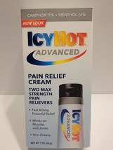 New Icy Hot Advanced Pain Relief Cream Two Max Strength Pain Relievers 2... - £5.50 GBP