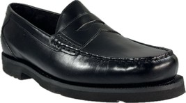 ROCKPORT DAILY RITUAL PENNY MEN&#39;S BLACK LEATHER  PENNY LOAFER SHOES, V82323 - $99.99