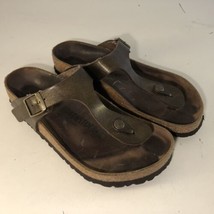 Birkenstock Sandals Gizeh Thong Brown Flip Flop Shoes Size 37 Womens Us 6 - £22.08 GBP