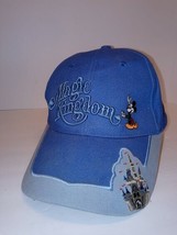 Vintage Walt Disney World Magic Kingdom Adult Strap back Hat Ball Cap Blue - £10.19 GBP
