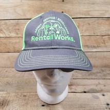Safety Service Excellence Rental Works Advertisement Hat Green Gray T2 - £7.84 GBP
