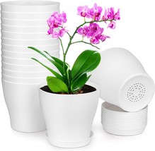 Homenote Plant Pots, Set Of 15 Plastic Planters With Multiple Drainage Holes And - £28.87 GBP