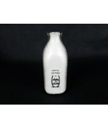 Vintage Glass Quart Milk Bottle, Square Textured Glass, Servall Inc, Can... - $14.65