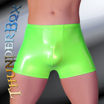 ThunderBox Faux Latex Neon Green Gladiator Pouch Shorts S-M-L-XL - £23.60 GBP