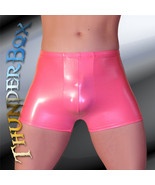 ThunderBox Faux Latex Bubblegum Gladiator Pouch Shorts S-M-L-XL - $565.44 MXN