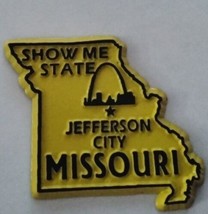  Missouri die cut rubber fridge magnet yellow black show me state Jeffer... - £6.82 GBP